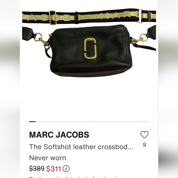 Marc Jacobs Black Leather Softshot Crossbody Bag - Picture 11 of 11